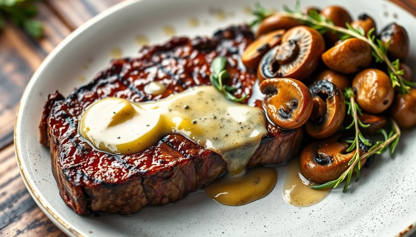 20-Minute Steak and Garlic Butter Mushrooms