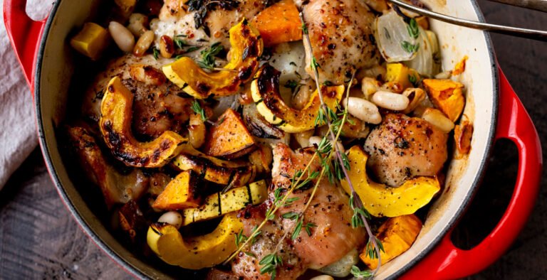 Roasted Sheet Pan Chicken with Seasonal Vegetables