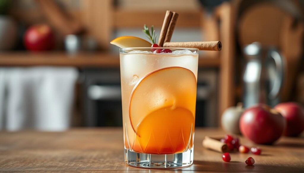 Apple Sujeonggwa Mocktail Garnishing