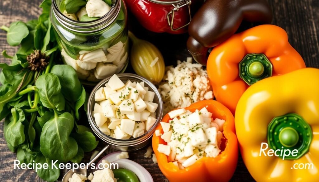 Artichoke Dip Stuffed Peppers Ingredients