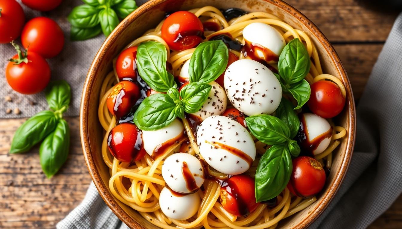 Balsamic Glazed Caprese Pasta