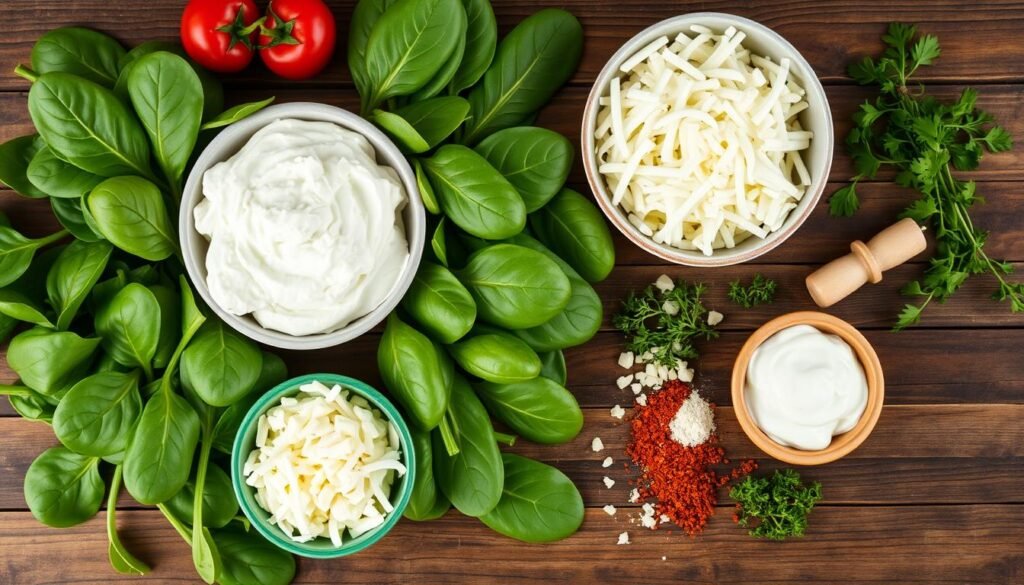 Classic Spinach Dip Ingredients