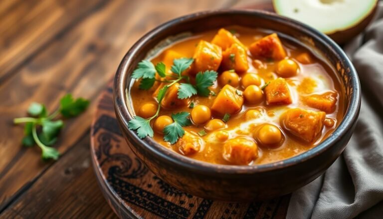 Creamy Coconut Curry with Sweet Potatoes and Chickpeas