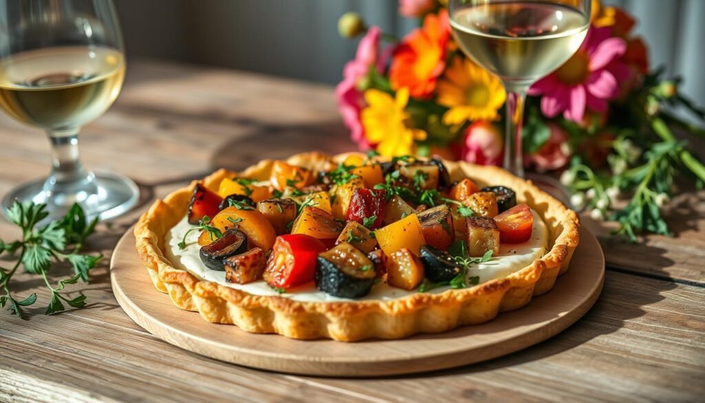 Easy Appetizers Goat Cheese Tart Serving