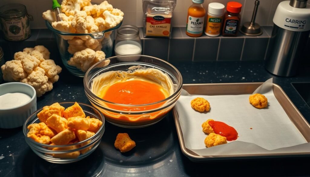 Easy Buffalo Cauliflower Wings Preparation