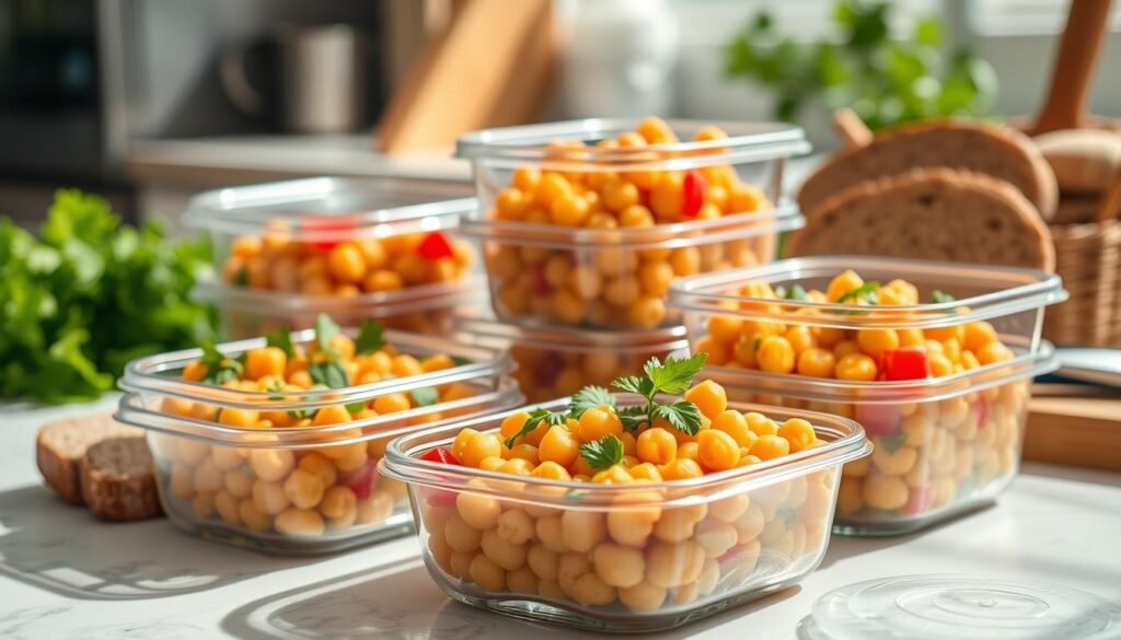 Easy Meal Prep Chickpea Salad Storage