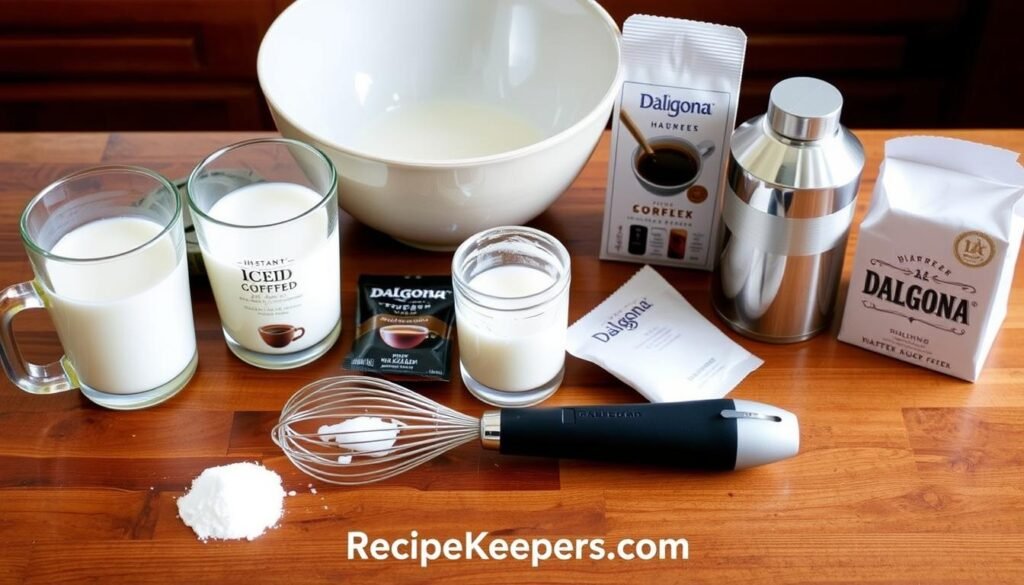 Fluffy coffee drink tools and equipment