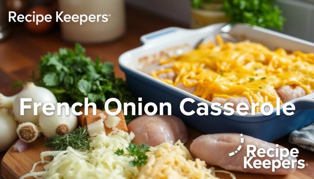 French Onion Chicken Casserole Preparation