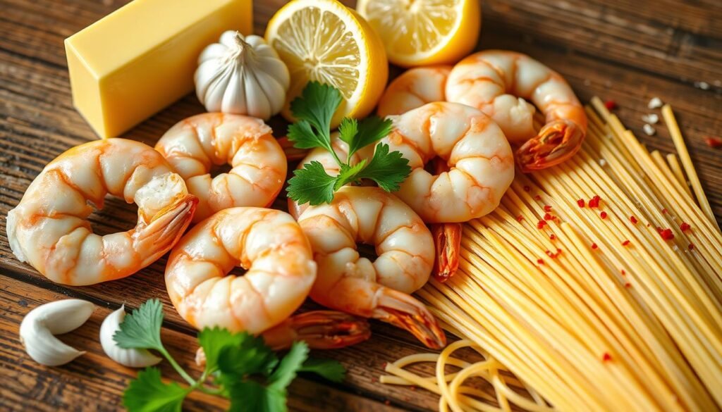 Garlic Butter Seafood Pasta Ingredients