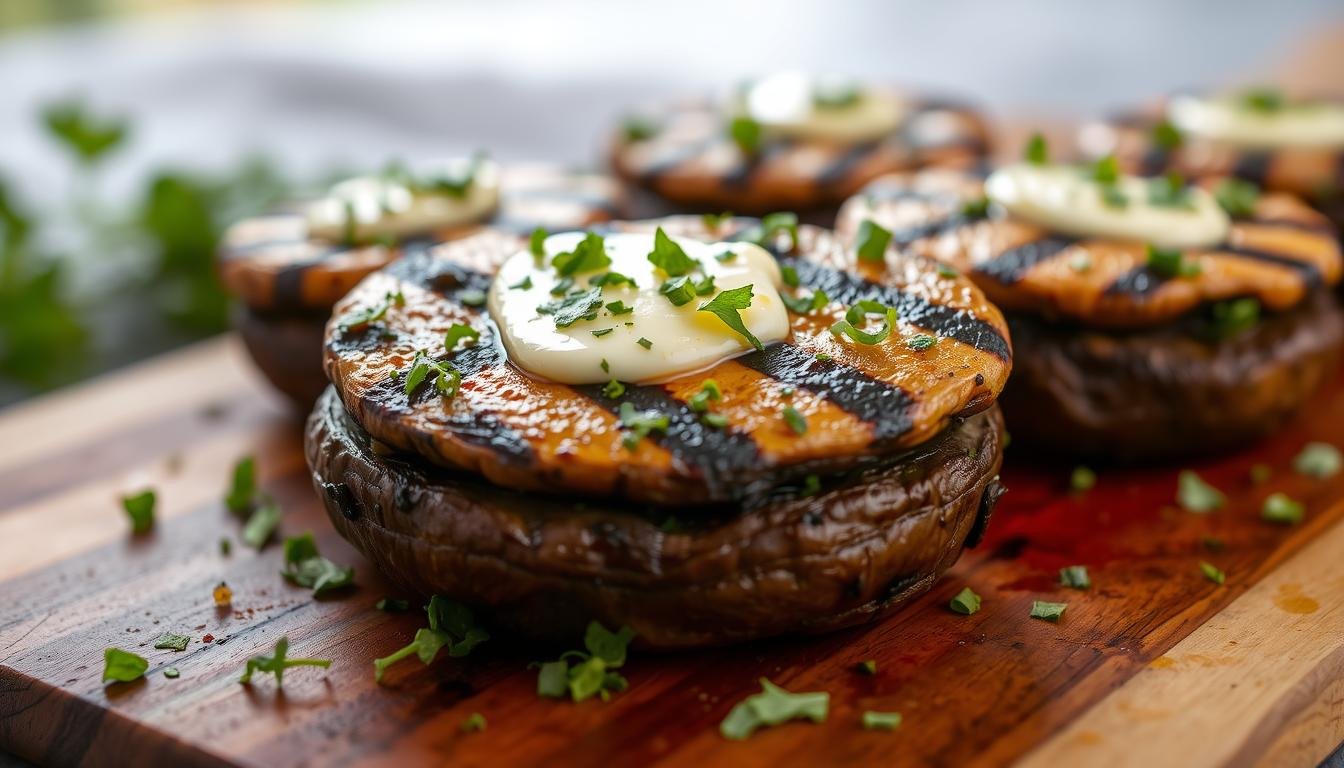 Grilled Portobello Mushrooms with Garlic Herb Butter