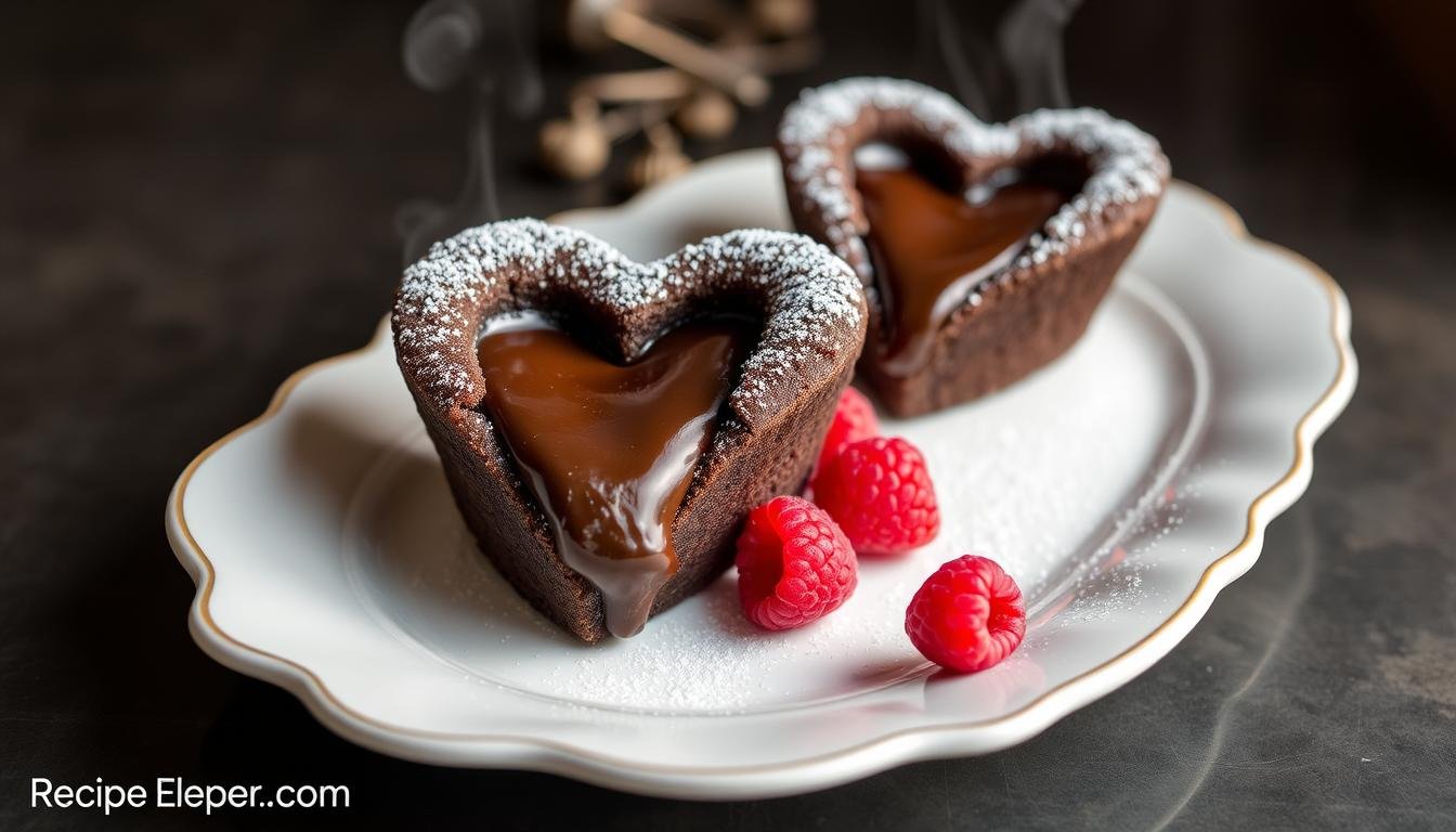 Heart-Shaped Chocolate Lava Cakes