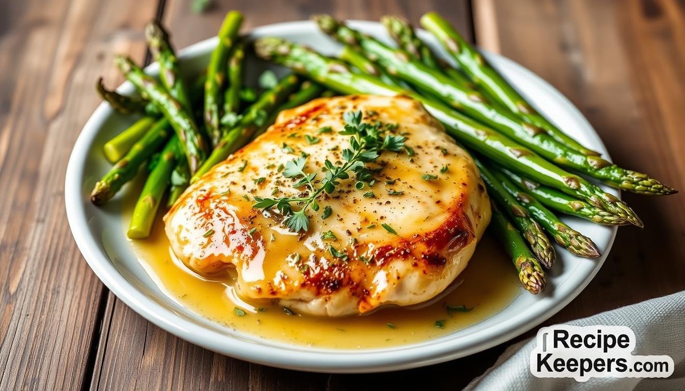 Herbed Lemon Butter Chicken with Asparagus