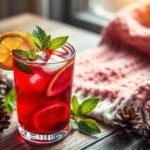 Hibiscus Iced Tea (served hot for winter)