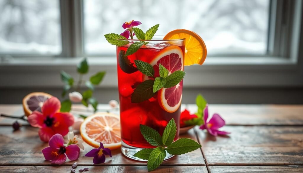 Hibiscus Tea Garnish Inspiration