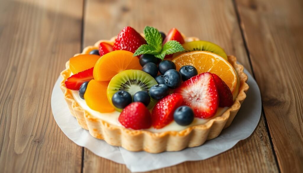 Homemade Fruit Tart Serving