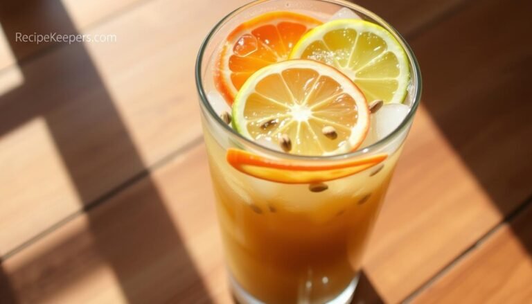 Iced Citrus Cardamom Coffee Spritzer