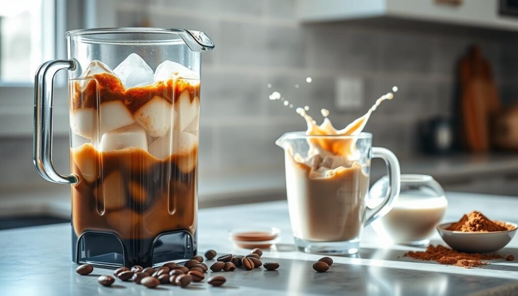 Iced Coffee Protein Shake Preparation