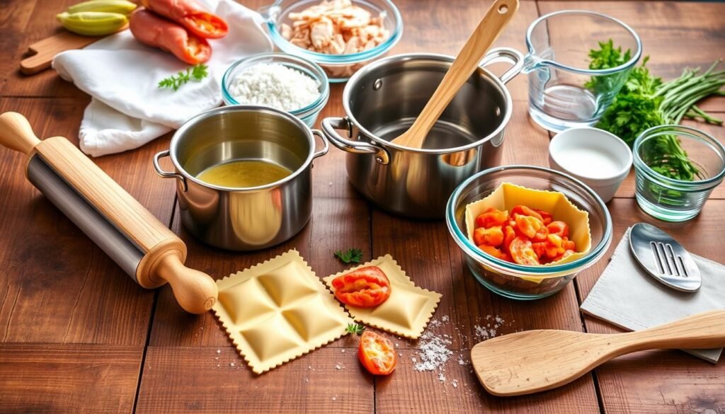 Kitchen Tools for Lobster Ravioli Preparation