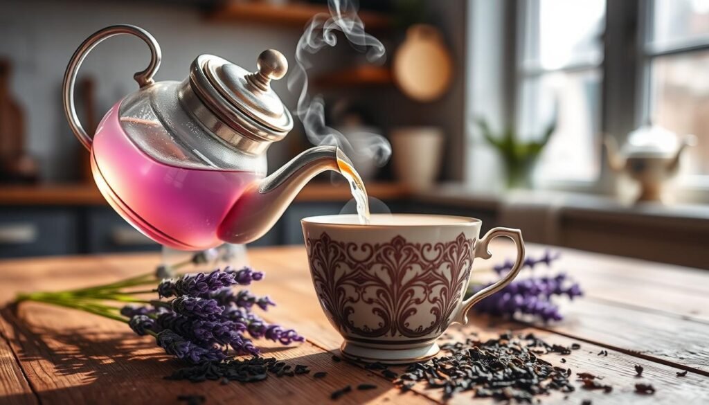 Lavender Earl Grey Tea Brewing