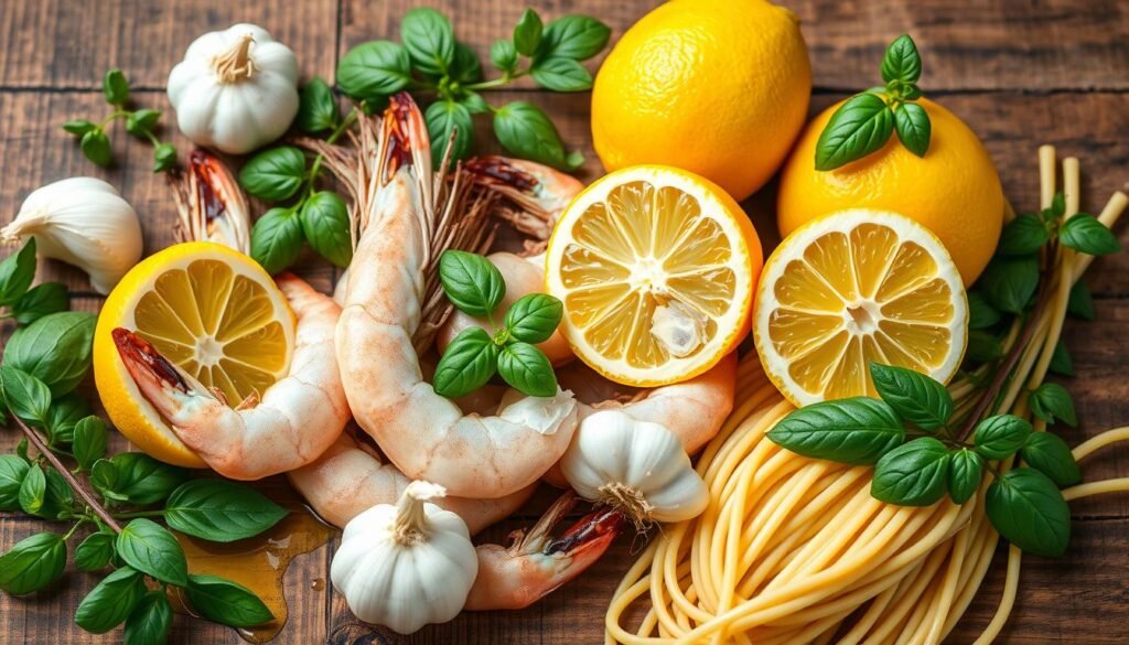 Lemon Herb Shrimp Linguine Ingredients
