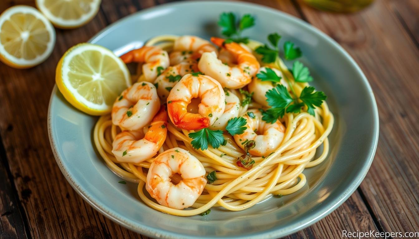 Lemon Herb Shrimp Scampi with Linguine