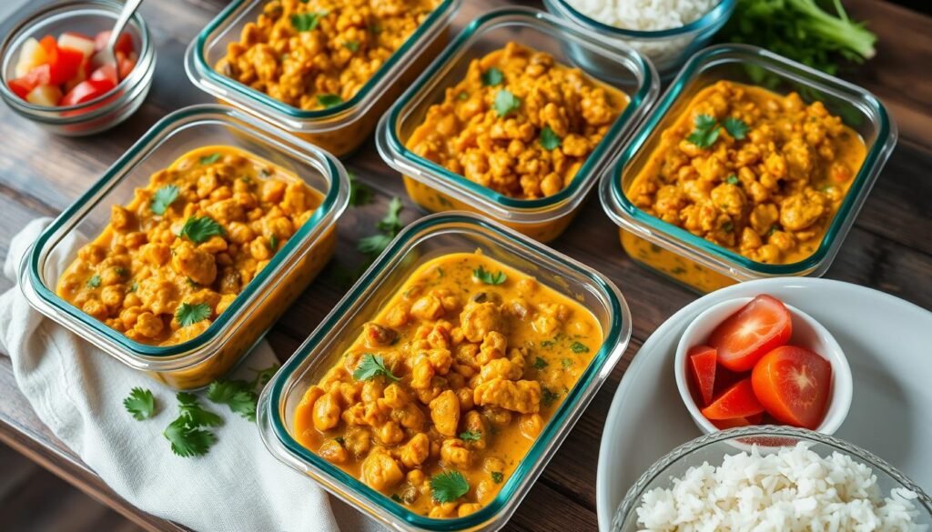 Meal Prep Coconut Curry Lentils Storage
