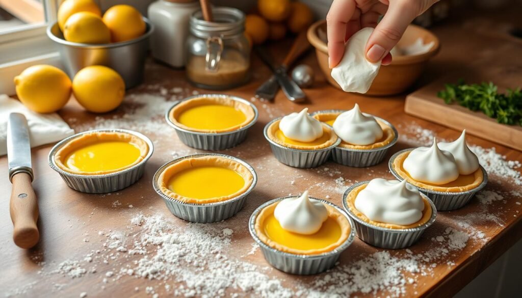 Mini Lemon Meringue Pies Baking Process