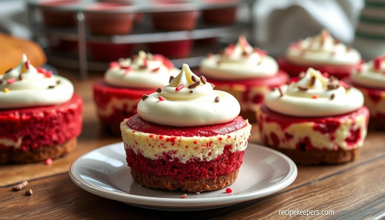 Mini Red Velvet Cheesecakes