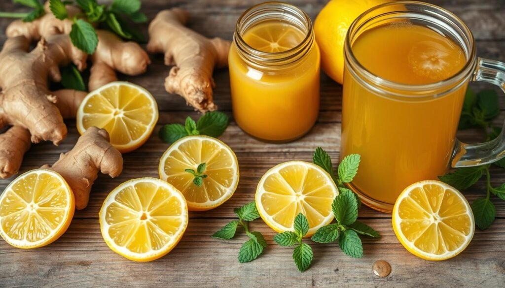 Organic Ginger Lemon Honey Tea Ingredients