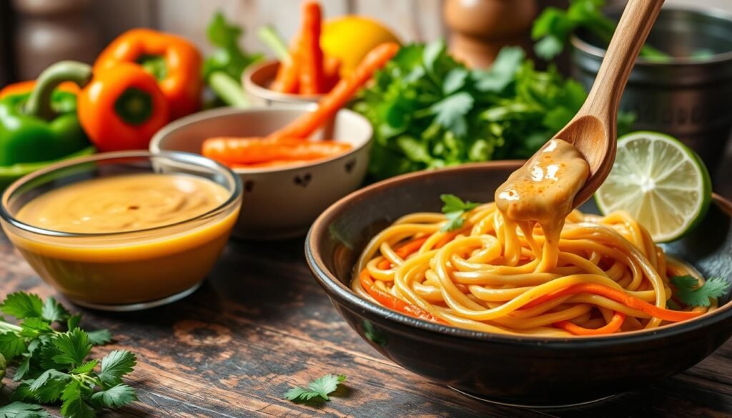 Peanut Sauce Noodles Preparation