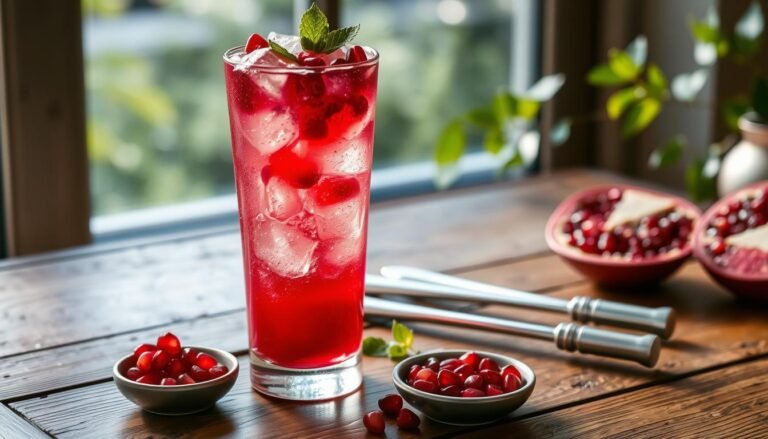 Pomegranate Americano Mocktail