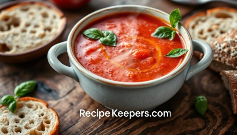 Roasted Red Pepper and Tomato Bisque for Two