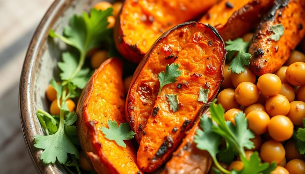 Roasted Sweet Potatoes for Healthy Vegan Recipes