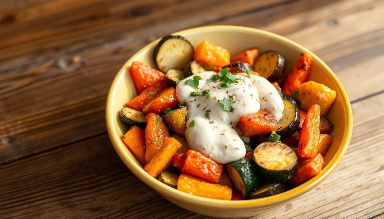 Roasted Veggie and Tahini Bowl