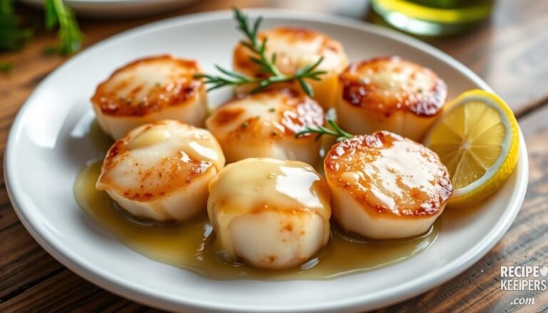 Seared Scallops with Champagne Butter Sauce