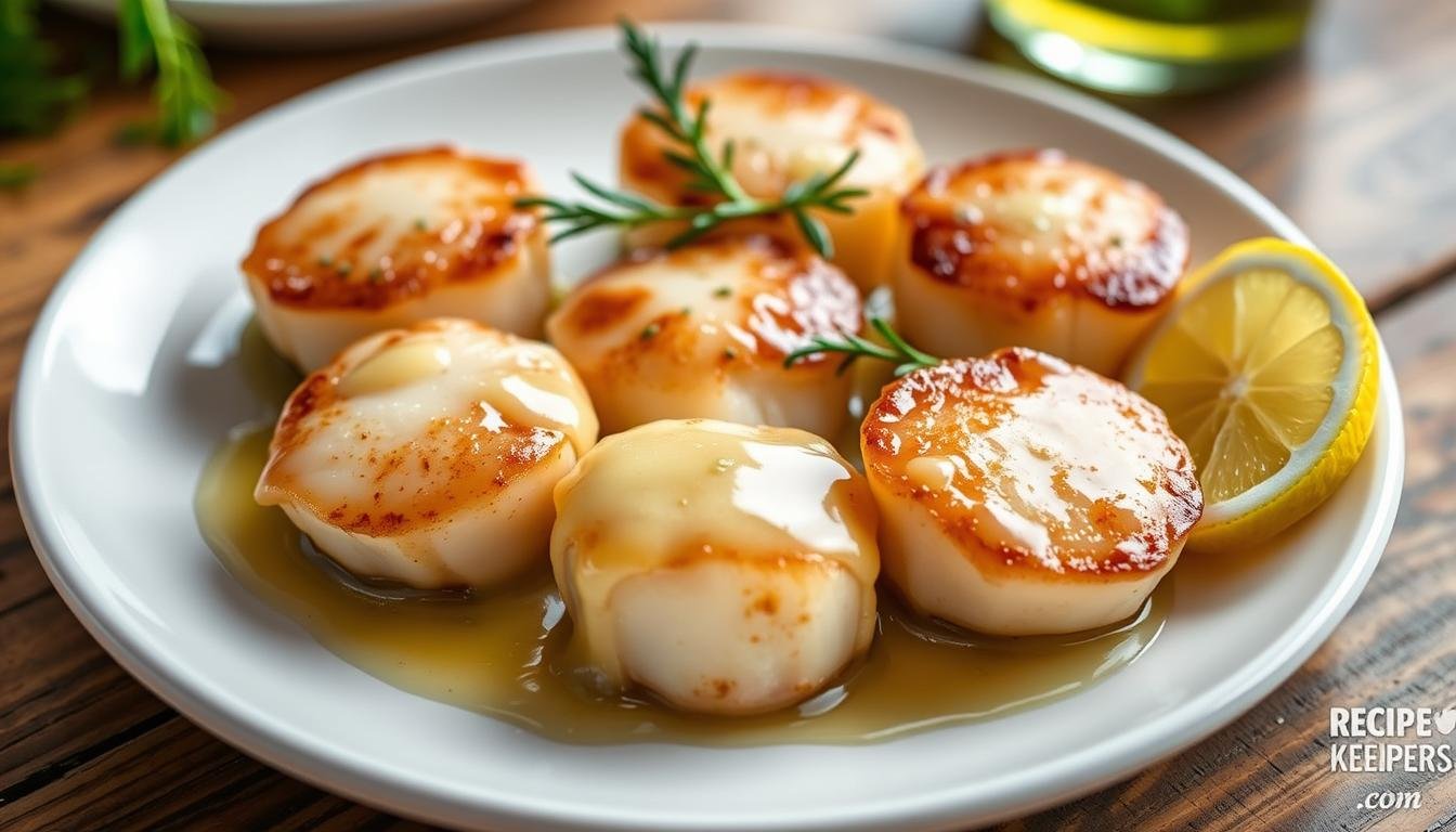 Seared Scallops with Champagne Butter Sauce