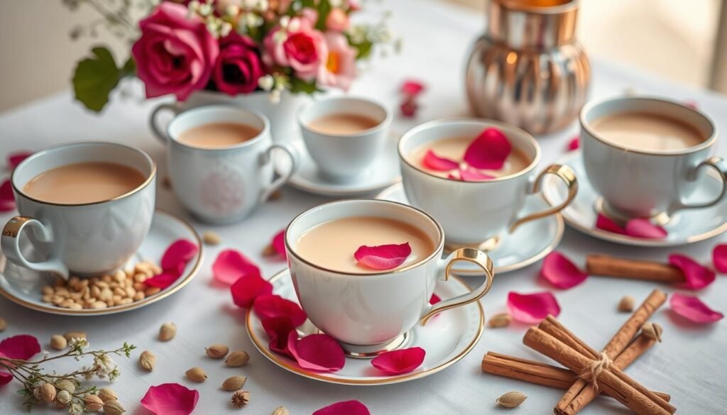 Seasonal Rose and Cardamom Milk Tea Variations