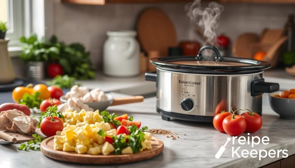 Slow Cooker Italian Chicken Gnocchi Soup Preparation