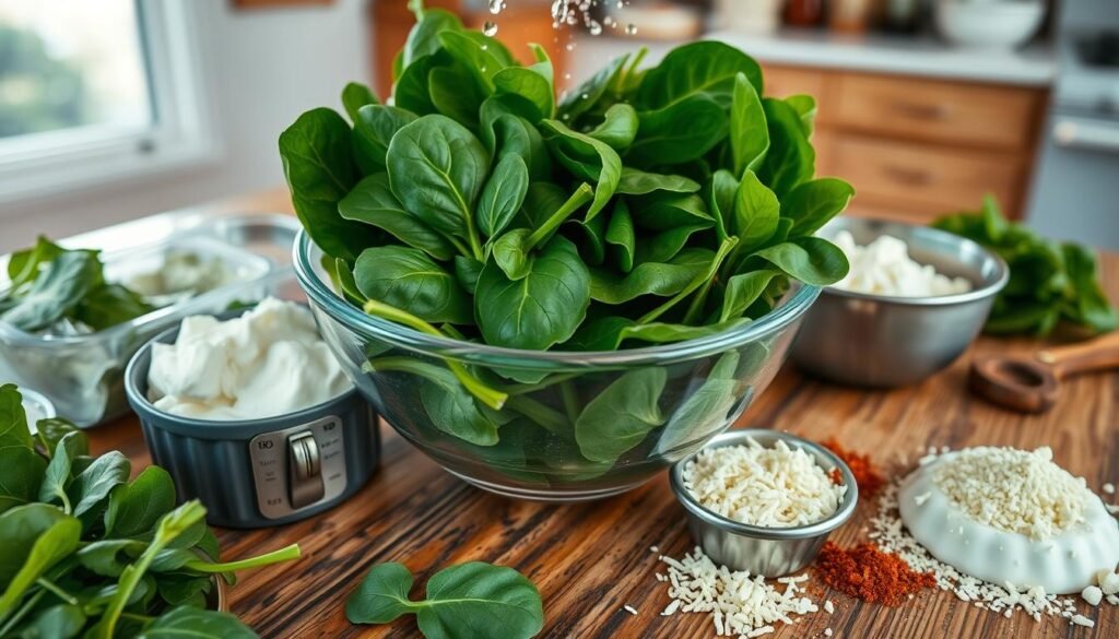 Spinach Dip Preparation