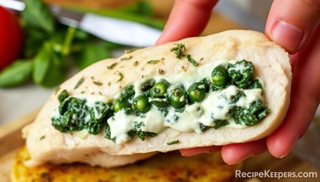 Spinach and Ricotta Stuffed Chicken Breast Cooking Techniques