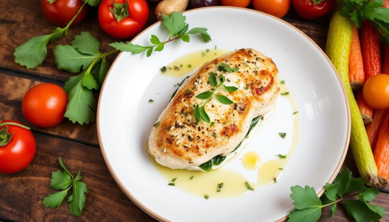 Spinach and Ricotta Stuffed Chicken Breast