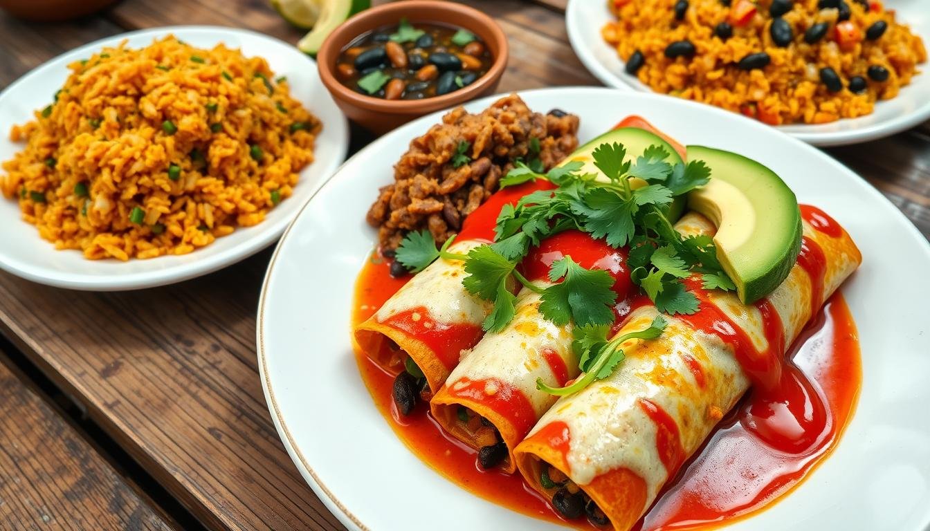 Sweet Potato Black Bean Enchiladas