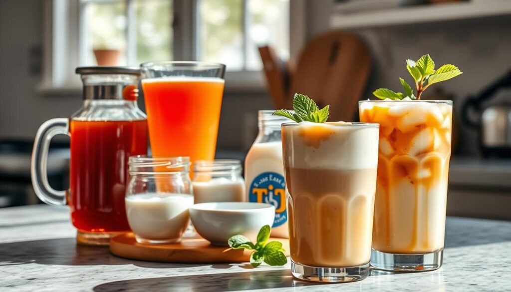 Thai Tea Latte Preparation