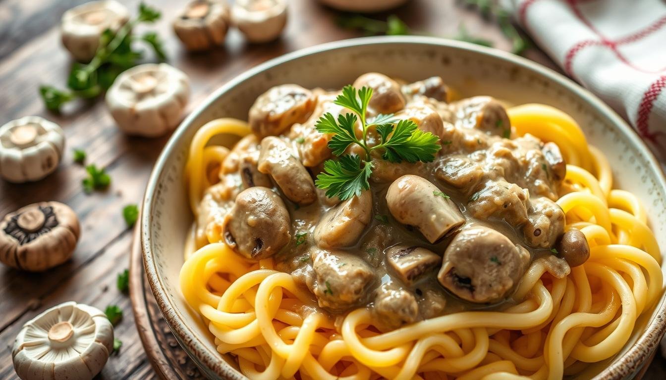 Vegan Mushroom Stroganoff