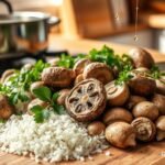 Wild Mushroom Risotto with Truffle Oil