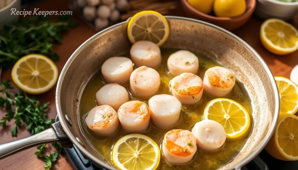 Zesty Lemon Butter Scallops Cooking Process